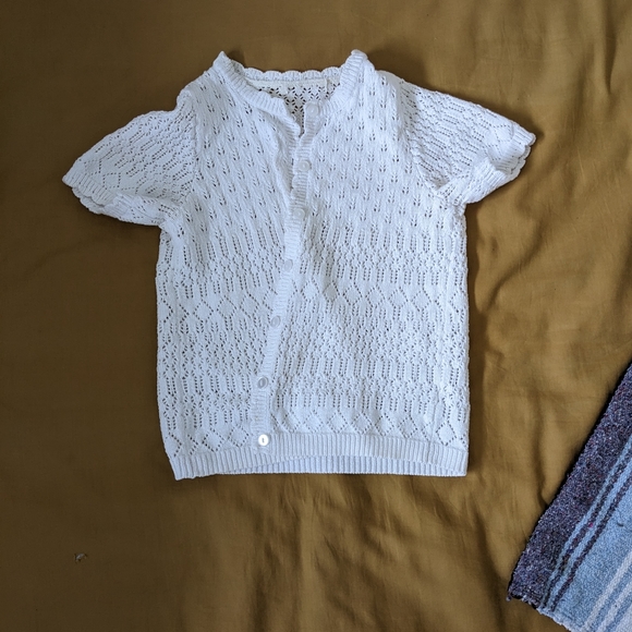 Cute Crocheted Button Down Top - Picture 1 of 5